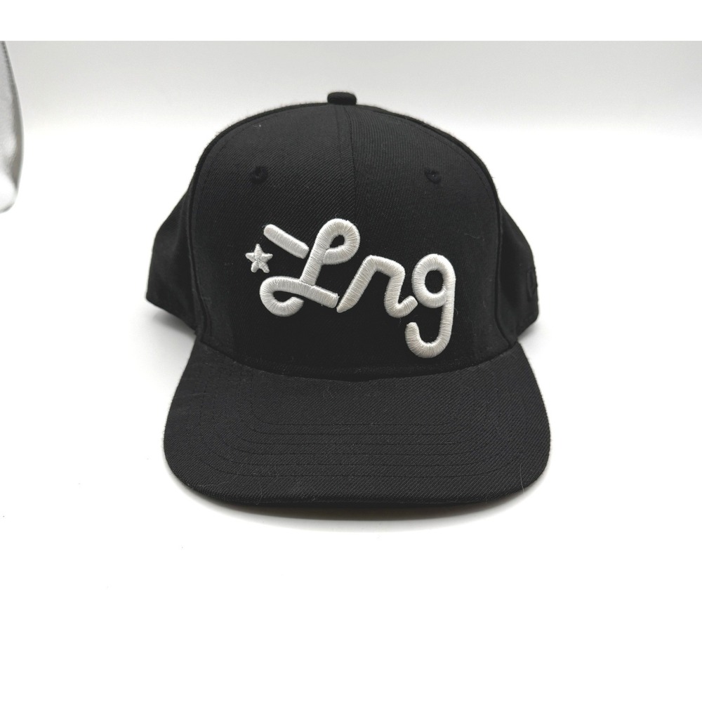 LRG Lifted Research Group‎ Snapback Hat Mens One Size Black White Logo Wool Cap